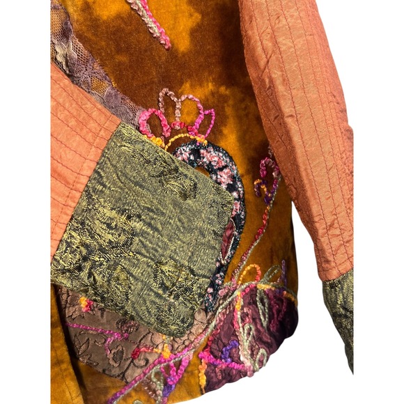 Coldwater Creek Art to Wear Jacket Patchwork Embroidered‎ Unique Statement - Picture 9 of 11